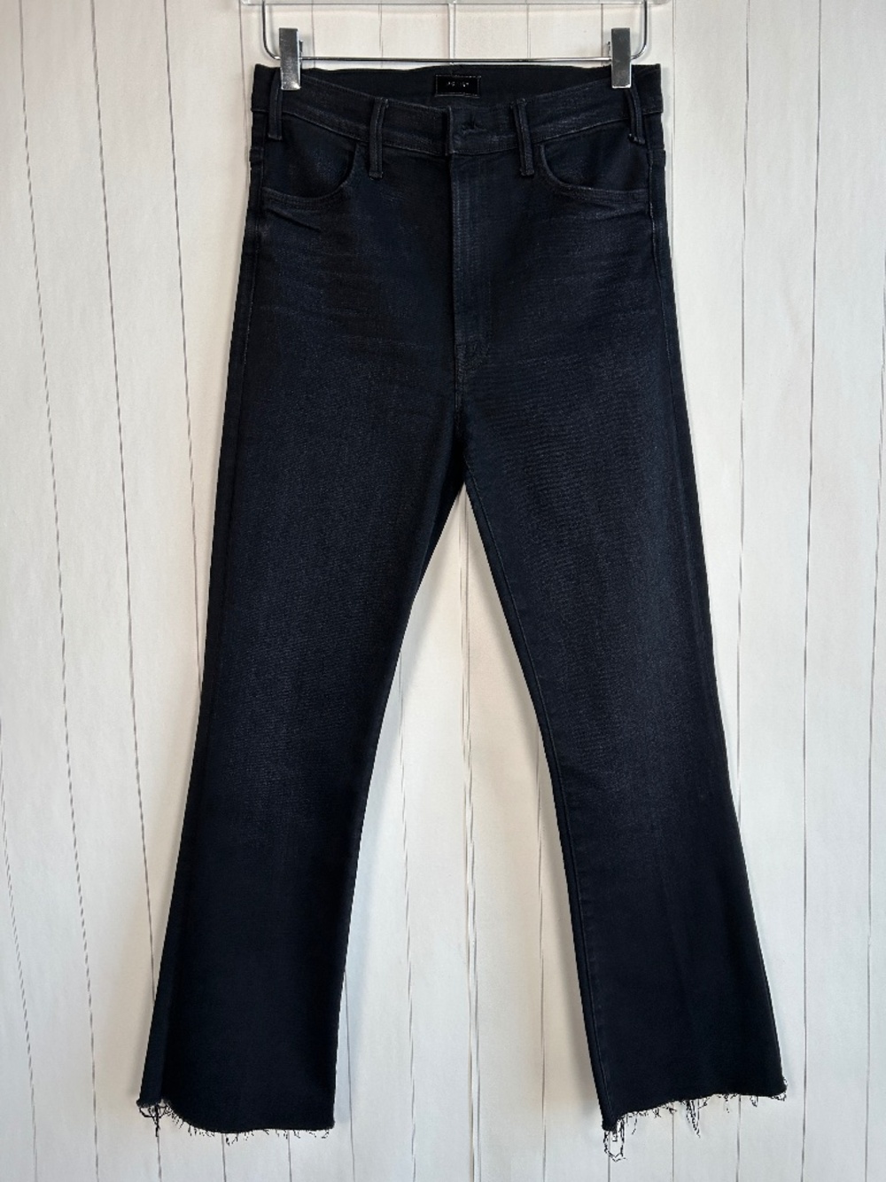 Mother Jeans size 29 The Hustler ankle fray black encounters at night high rise
